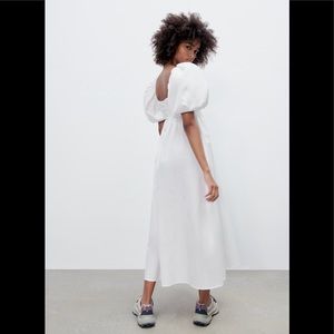 Zara draped poplin dress